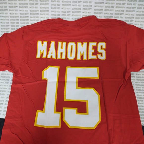 KANSAS CITY RED GOLD FOOTBALL COTTON T SHIRT WITH SILK SCREENED NUMBER 15 - Picture 1 of 3